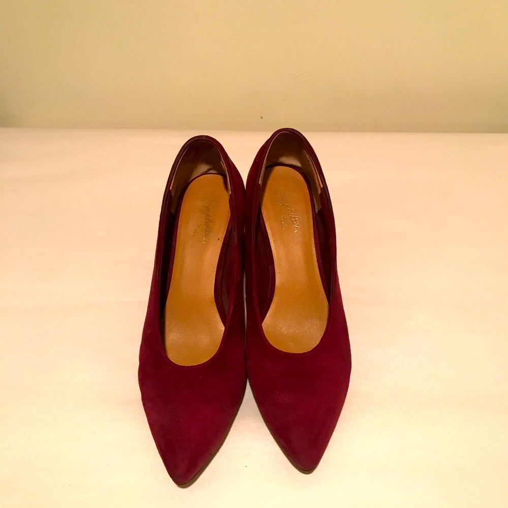 Seychelles Burgundy Suede Pumps Size 8M